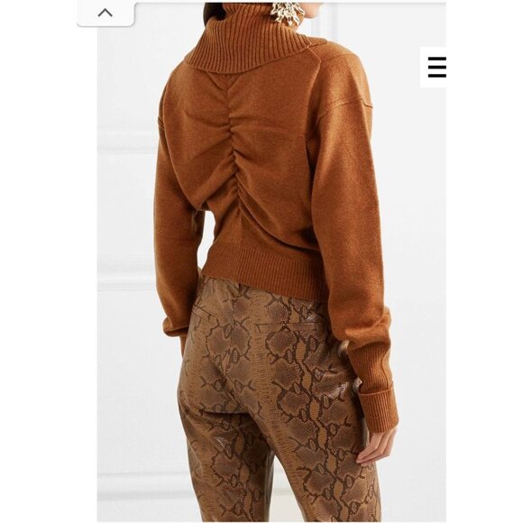 Chloé Ruched Wool-Blend Cardigan Womens Size Large $1150 - Picture 4 of 10